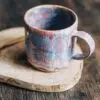 Pottery coffee mugs - stout mug, Ceri M Creations, Coral Seas glaze